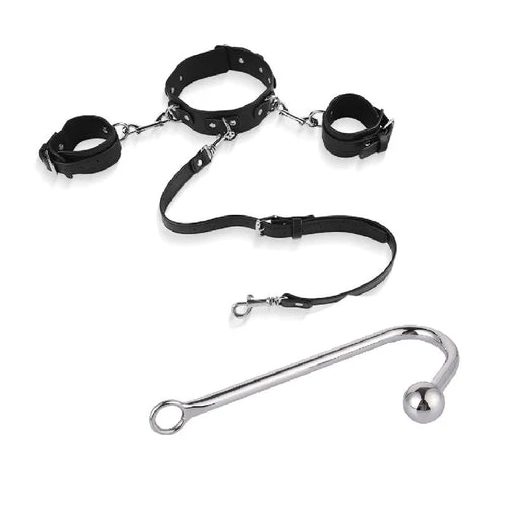 5334 Collar Elegant with Hook Cuffs and Beaded Anal 0615